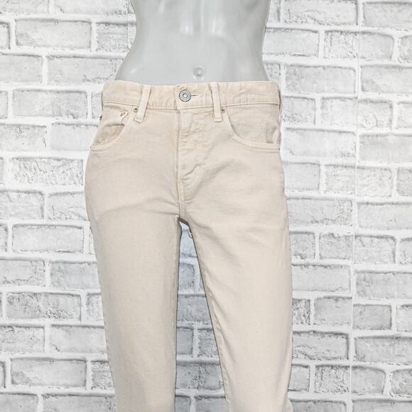 Moussy Vintage Women's Wolfcreek Skinny Jeans in off-white biege sz 27 - Picture 8 of 15